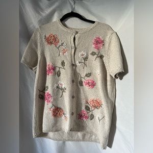 NWT flower embroidered northern reflections cardigan